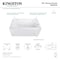 Aqua Eden Alcove Bathtubs, 54 L, 30 W, White, Acrylic VTAP543023R - alternate 3